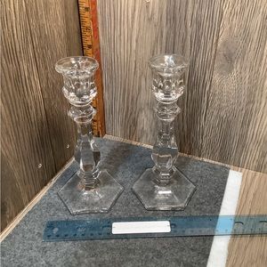 Glass candle stick holder